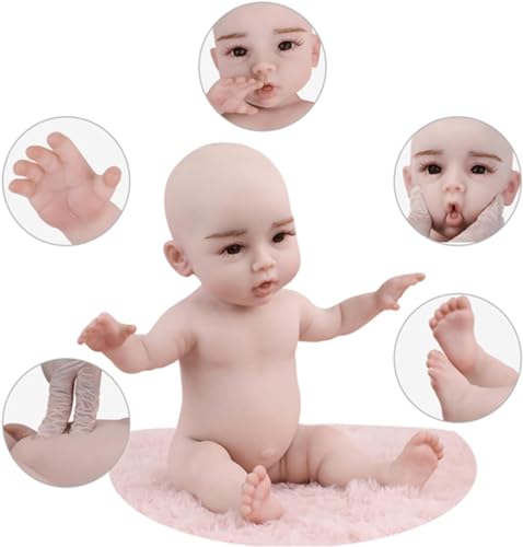 Muñeca de silicona LCUPPON 10 pulgadas realista miniatura 2