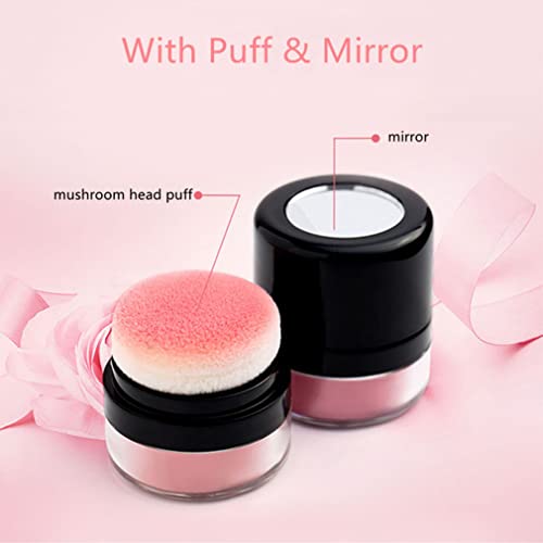 Loose Powder Blush Air Cushion Blush Natural Blusher Bright Shimmer Face Blush For Cheek Highly Pigmented Blush Makeup Easy To Blend Makeup Blushin, All Day Wear (02#) #TOP1