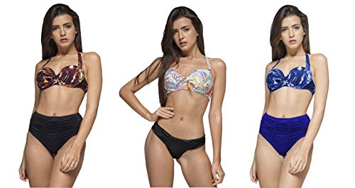 Kit com 03 Unidades de Biquíni parte de cima Sustentação estampado