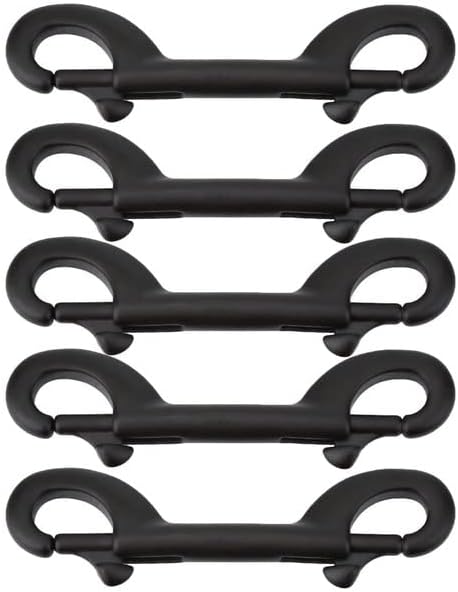 304 Stainless Steel Bolt Snap Scuba Diving Buckle 115mm Double Ended Clip Hook Diving Kayak Paddle Leash Accessorie set of 5 - (Color: 5pcs)