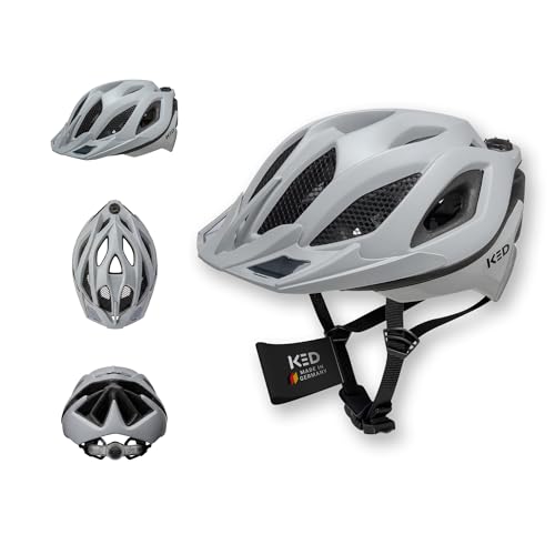 KED Spiri II Trend Allround Fahrradhelm Mit LED Licht Und Reflektor, Optimierter Belüftung, Insektenschutznetz Und K-FIT System| Farbe: Grey Matt | Größe: 52-58 (M)