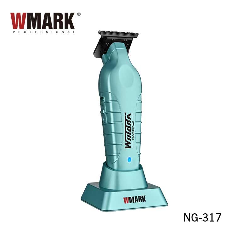 WMARK Professional Barbers Detail Trimmer with Charging Stand USB-C Rechargeable T-Blade Carving Precision Blade Facial Grooming Beard Sculptor T-Style Mens Hair Clippers 7000RPM Powerful Motor NG-317 - Image 2