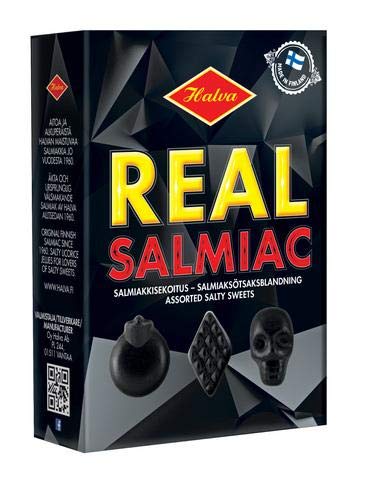 Halva Real Salmiac Salty Lakritze 10 Schachteln of 230g