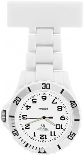 Prince London PI-2022 White Plastic Strap Pocket Watch