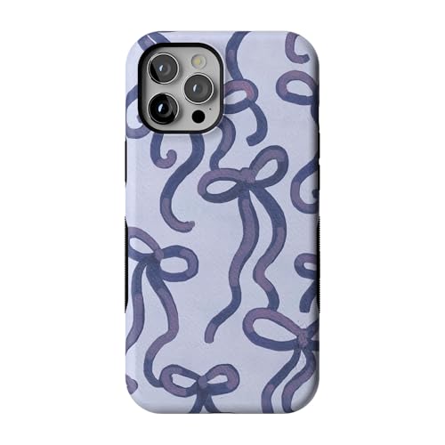 Casely iPhone 12 Pro Max Case | Love Me Knot | Blue Bow | Bold Protective Design | Compatible with MagSafe