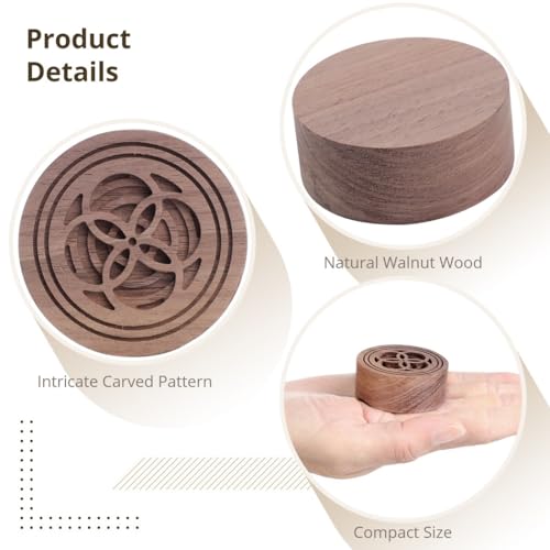 Set de 2 Difusores de Madera de Nogal, Aromaterapia miniatura 5