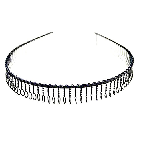 Black Alloy Hairband Football Sports Headband with Teeth Men Women by BinStore