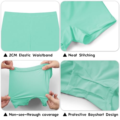 Image of QBK Toddler Girls Swim Shorts 2T-14 Boyshort Swimsuit UPF 50+ Quick Dry Rash Guard Swim Bottoms