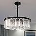 MEELIGHTING Crystal Chandeliers Modern Contemporary Ceiling Lights Fixtures Pendant Lighting Dining Room Living Room Chandelier D21.6 H7.1