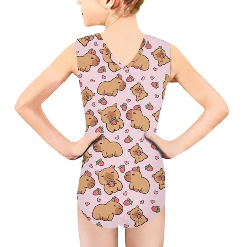 Image of INSTANTARTS Leopard Leotard Girl Gymnastics Toddler Tank Biketards One Piece