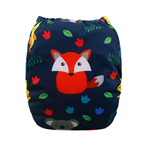 ALVABABY Pocket Cloth Diapers Reusable Washable Adjustable for Baby Boys and Girls YD68
