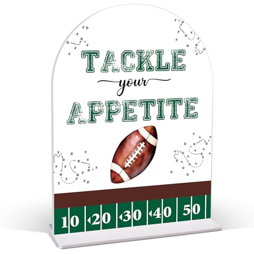 Panneau de table de football en acrylique pour buffet d'anniversaire sportif