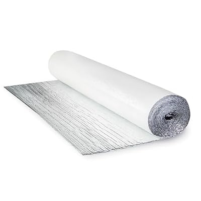 EcoFoil rFoil Double Bubble Insulation 48" x 25' (100 sq. ft.) - Reflective Insulation for Colder Climates - Foil Faced Insulation Roll - Radiant Barrier & Vapor Barrier to Block Moisture