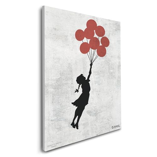 Toile Banksy Balloon Girl grand format pour mur de bureau abstrait