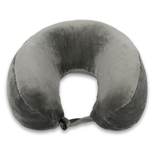Image of Viaggi U Shape Super Soft Memory Foam Travel Neck Pillow for Neck Pain Relief Cervical Orthopedic Use Comfortable Neck Rest Pillow - Cool Grey