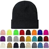 Ruqizhi Beanie Hat for Men Women Slouchy Beanie Hats Winter Knit Cuffed Soft Hat