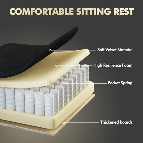 Image of Gaming Chair Racing for Adult, Office Chair with Footrest Massage Lumbar Cushion, Velvet Fabric Reclining Video Game Chairs, Ergonomic Computer Chairs Height Adjustable, for Home Streaming, Black