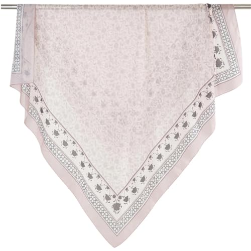 Square Flower Print Hijab Soft Headscarf Premium Cotton Voile Soft Handkerchief Scarf