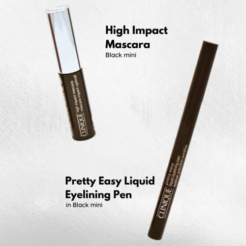 Clinique Black Honey Must Have Makeup Holiday Gift Set:: Cheek Pop Highlighter, Almost Lipstick, High Impact Black Mascara, Pretty Easy Liquid Black Eyeliner Pen, 4 Piece Set #TOP3