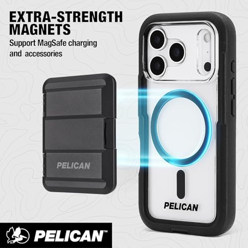 Pelican Voyager iPhone 17 Pro Case - Rugged MagSafe Phone Case -Black/Clear - image 4