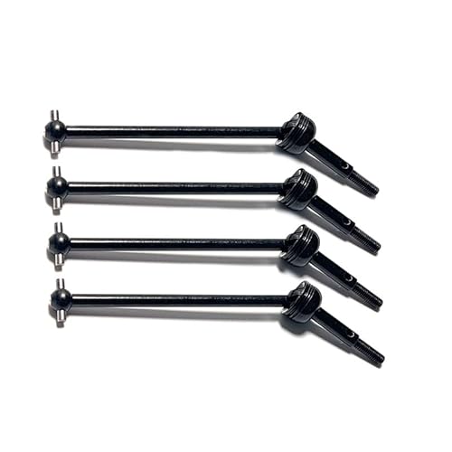 Upgrade Propshaft for WLtoys 1/14 144001 144002 144010 1/12 124016 124017 124018 124019 RC Car Part Metal CVD Driver Shaft(4pcs Black)