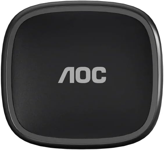 Жогорку view of the closed AOC ACD2534 charging case with the AOC logo.