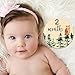Whaline 12Pcs Woodland Baby Monthly Milestone Cards Milestone Wooden Discs Double-Sided Cute Animal Baby's First Year Age Announcement Sign for Newborn Baby Photo Props Gift