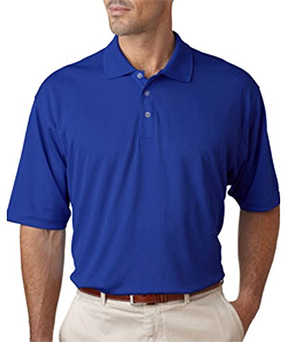 UltraClub Men's Cool & Dry Sport Polo Shirt, Royal, XX-Large