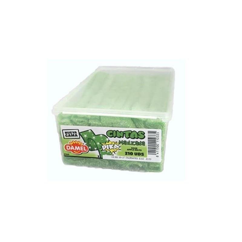 Regaliz Lenguas - 210 Unidades | Dulces y Ácidas | Explosión Sabor (Manzana)