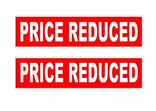 2-6x24 Price Reduced Real Estate Rider Sign Red Reverse Out