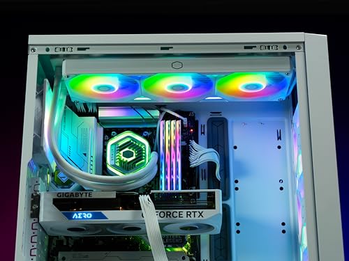 Image of Cooler Master SickleFlow Edge 360 White Single-Frame aRGB PC Case|Liquid Cooler Fan, 360mm, Single Modular Cable, PWM 2,050 RPM, Air Balance Blades, Loop Dynamic Bearing, Radiant aRGB Lighting