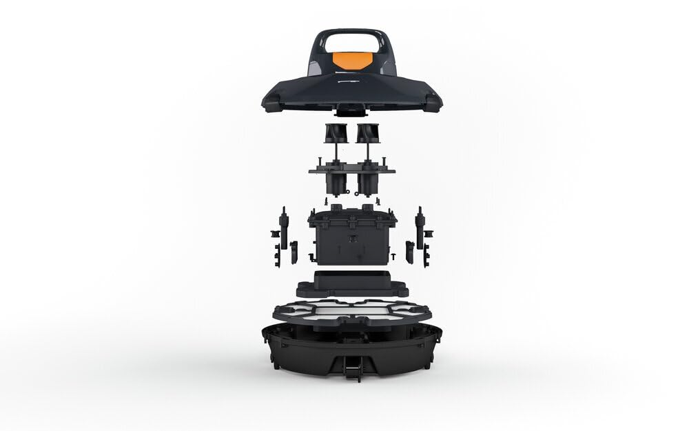 Steinbach Poolrunner ONE RXB 150 | Akku-Poolroboter für Becken bis 15 m² | 110 Min Laufzeit | 180 μm Ultrafeinfilter | für kristallklares Wasser | kompakt & effizient | für Salzwasser geeignet