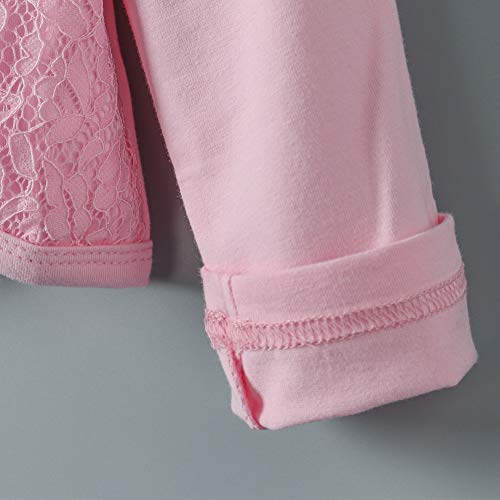 Image of Girl Lace Bolero Cardigan Shrug - Little Girl Long Sleeve Shrug Sweater with Pearls 2-11 Years