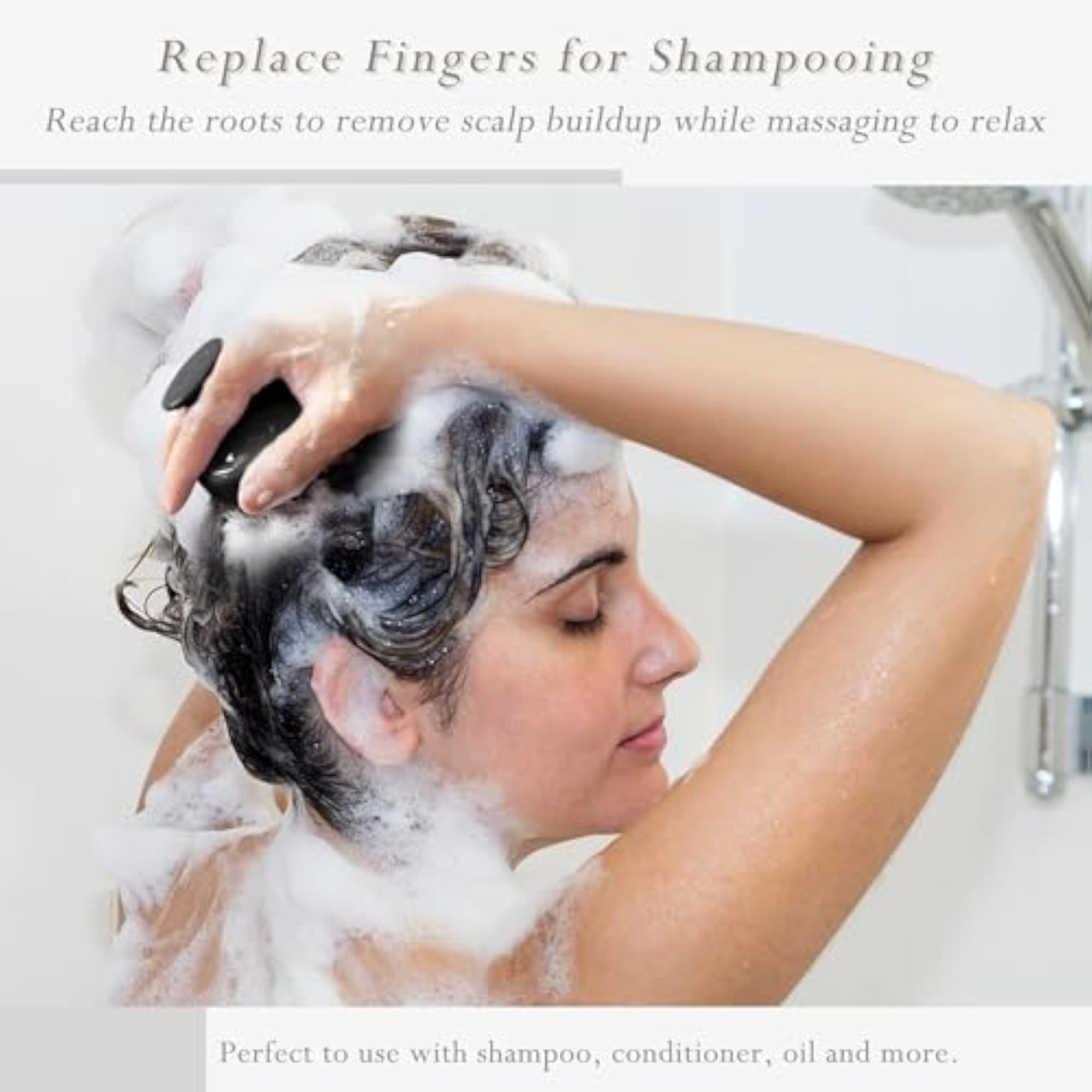 Loofah for Bathing & Scalp Massager Shampoo Cleansing Brush Combo