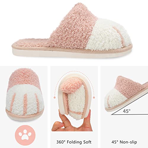 SINNO Cute Animal Slippers for Women Indoor Outdoor Memory Foam House Slipper Soft Warm Cozy Fuzzy Bedroom Non-Slip Shoes Christmas Gift ladies4