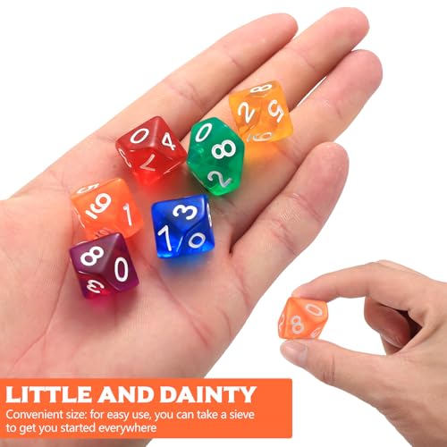 72 Stück Polyedrische Würfelset, D10 Würfel 10 Seiten Spielwürfel, Acrylic Dice Set für D&D/RPG/MTG Tischspiele Brettspiele Board Card Table Games, für DND Würfel Set, mit 1 Aufbewahrungstasche