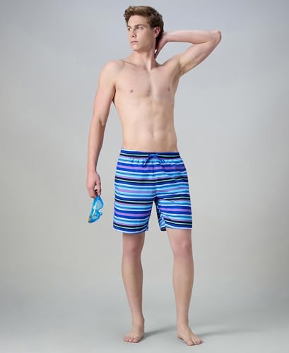 Image of Speedo Men's 4 Way Flex Essential Printed Watershorts with Side Pockets | Water Repellent | Internal Drawcord | Wide Waistband Swimming Trunks