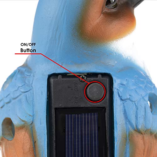 Clever Garden Solar Bird Statue Outdoor Décor, Resin Led Lights Figurine For Patio And Yard #TOP4