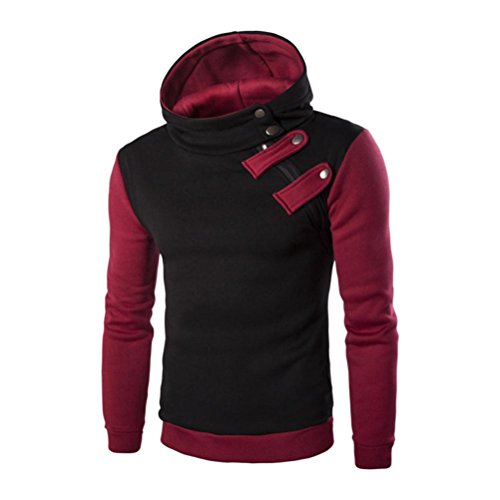 Sudaderas Hombre, Xinan Sudaderas con Capucha de Manga Larga para Hombre Chaqueta (M, Negro)