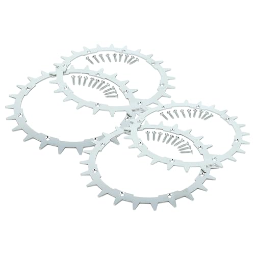 vhbw 4x rueda dentada compatible con Flymo 1200 robot cortacésped - acero inoxidable, 24 dientes, incl. tornillos