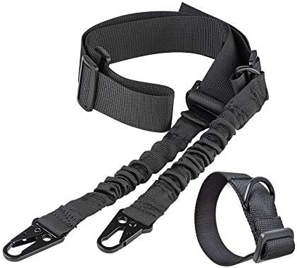 1 & 2 Point Sling Tactical Gun Sling with Buttstock Sling Attachment Strap for Rifle, Airsoft, Shotgun