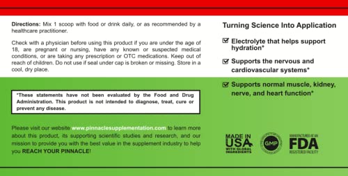 Pinnacle Potassium Citrate Powder, Potassium Powder Supplement, Mineral Supplement, Keto Electrolyte Powder, Supports Hydration Balance And Leg Cramps, 100% Pure, No Fillers, No Additives (437 G) #TOP2