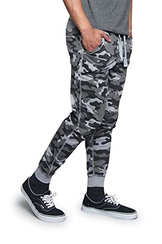 G-Style USA Premium Cotton Blend Cuffed Fleece Sweatpants - UJ13123 - Grey Camo - X-Large - DD12E
