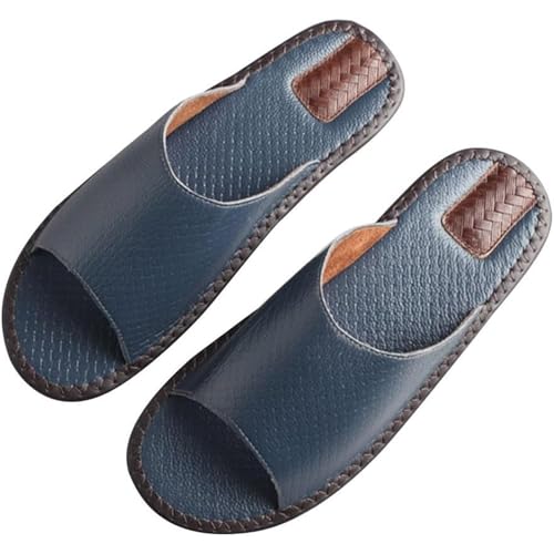 Men's Leather Open-Toe Sandals - Non-Slip Indoor/Outdoor Comfort Slippers