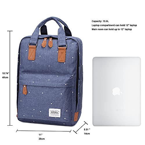 Kaukko Stylish Oxford Fabric Backpack Travel Rucksack Lightweight Hiking Bag Satchel(K1007 Blue) #TOP1