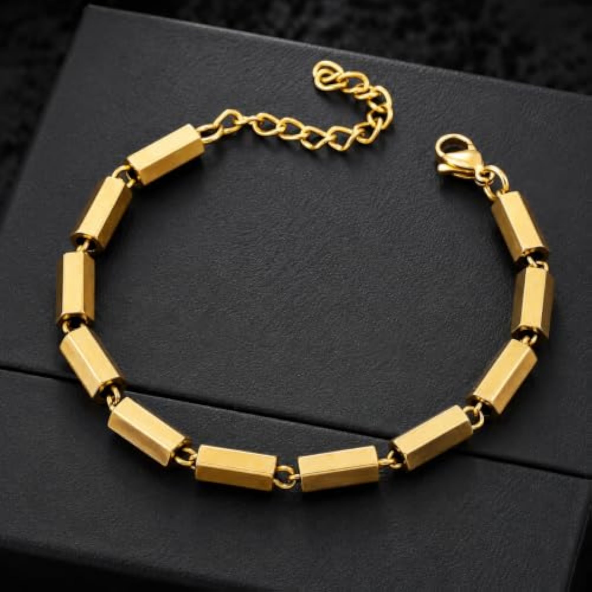 Men's Elite Bar Chain Bracelet, Stylish Hand Band