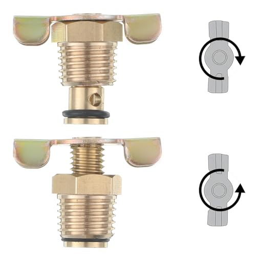 3Pcs Brass Wing Nut Drain Valve