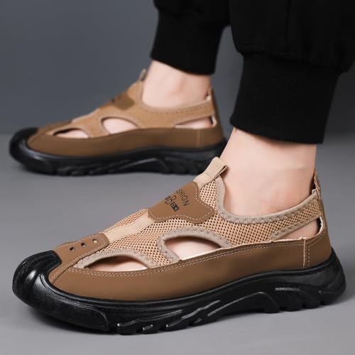 Men's sun-protective sandals - With breathable mesh design, suitable for casual outdoor wear. No need to tie laces - beach shoes4
