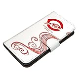 SmaSmaSweets iPhone5 ケース [デザイン:30.鯉(wh)/マグネットハンドあり] カープ パターン 広島東洋カープ カープ グッズ アイフォン iphone5 手帳型 スマホケース スマホカバー 手帳 携帯 カバー