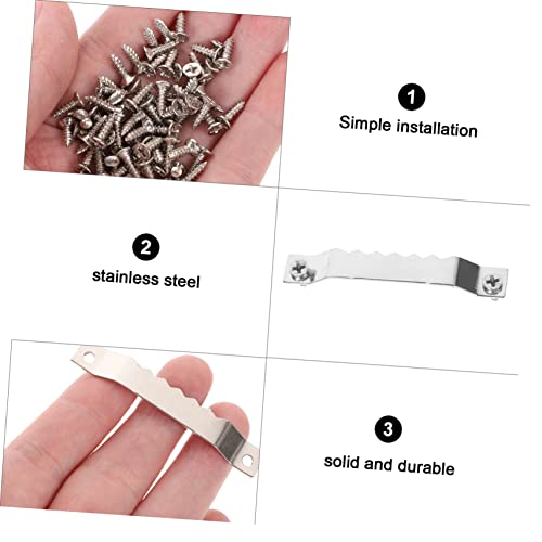 Image of Abaodam Picture Frame Hangers Serrated Hangers Wall Hanging Hardware Set 100pcs